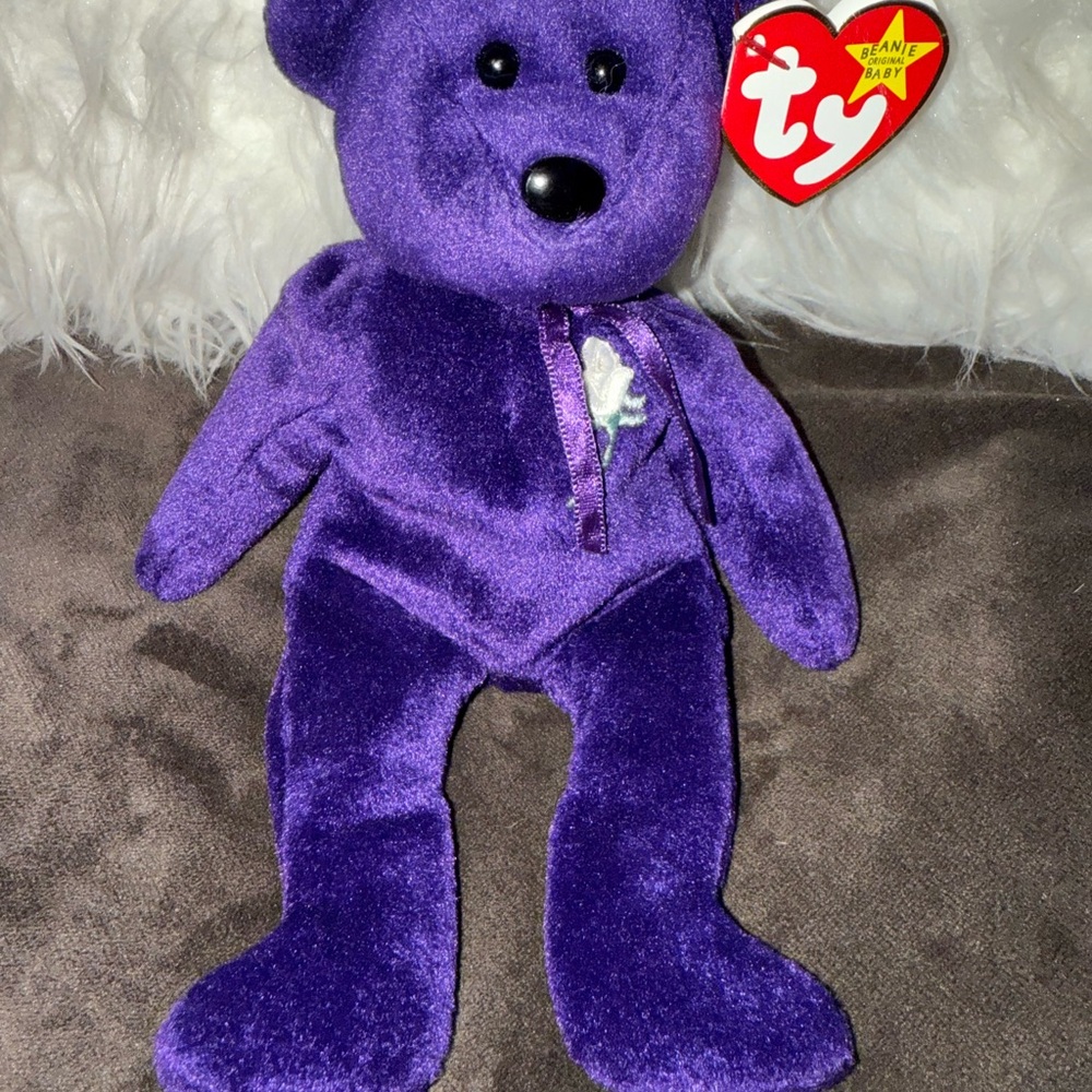 Ty Beanie Extremely Rare 1997 Princess Diana Bear with Errors only one mint”